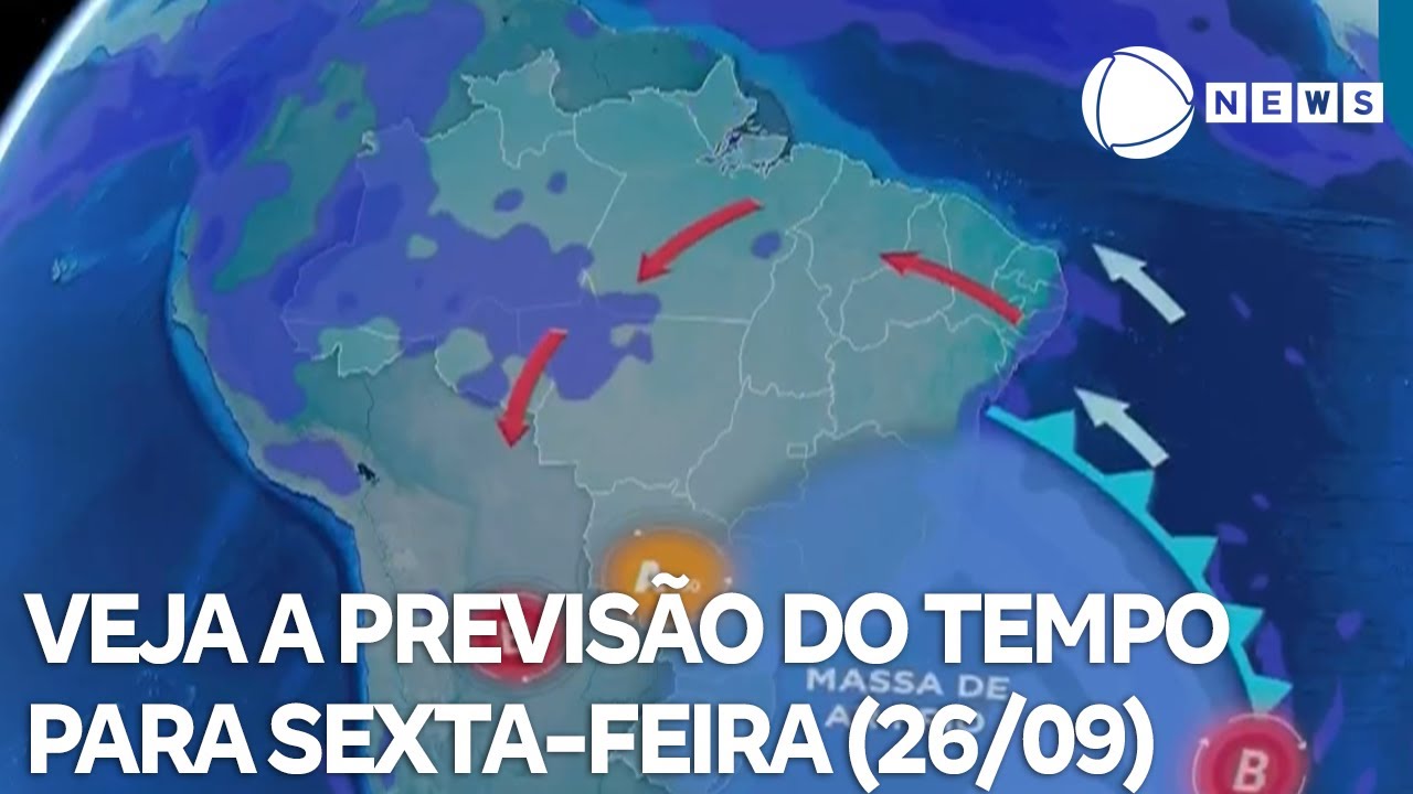 Confira a previsão do tempo para sexta-feira (26/09)