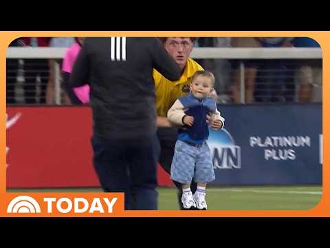 Watch: Toddler Invades Soccer Pitch Mid-Game