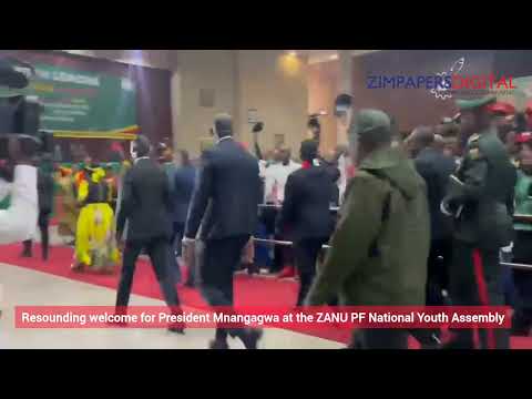 Resounding welcome for President Mnangagwa at the ZANU PF National Youth Assembly