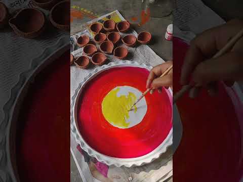 ১৪ প্রদীপ সহ একটা থালি সেট 🪔🎇🥰☺️✨🌺 #youtubeshorts #diy #diwaliart #diwalidecoration #diwali