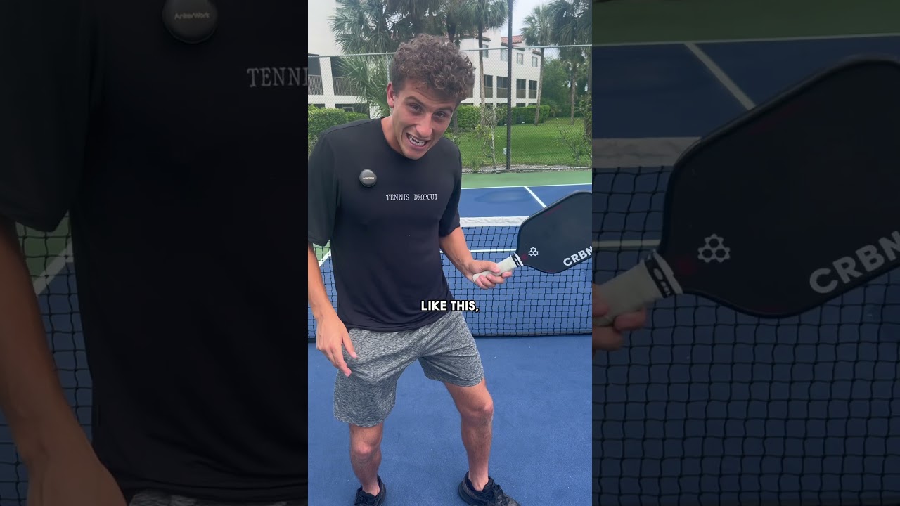 How to hit topspin in 60 seconds. #pickleballtips #pickleball #shorts