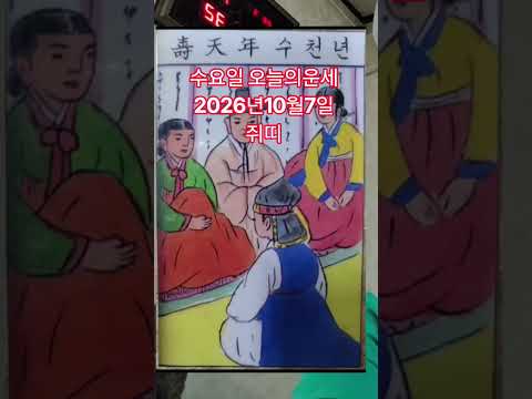 <strong>쥐띠</strong> 오늘의운세 2026년10월7일 운세 #운세 #오늘의운세