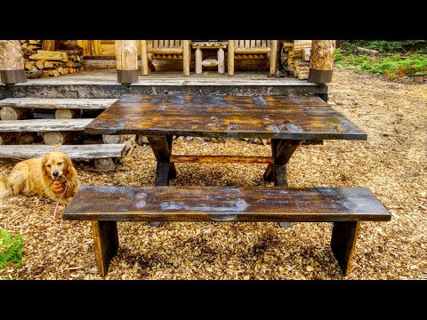 Making a Dining Table and Bench from a Pine Tree
