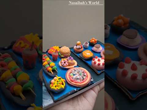 DIY clay food platter|Nusaibah's World|#cute #creativeclayideas #clay #clayart #clayfood #platter