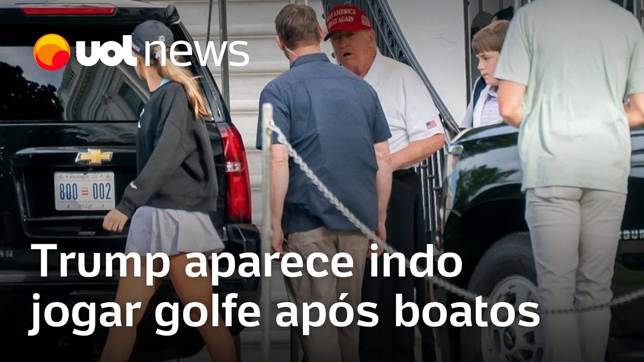 Donald Trump aparece indo jogar golfe após fake news de que presidente dos EUA morreu