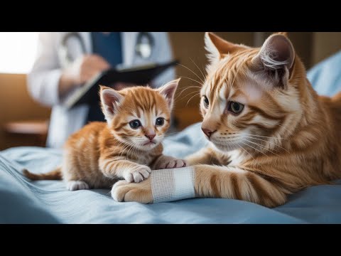 Mama Cat Trims Fur On The Farm And Makes Tiger Hat For Kittens At Home 🐾🎩🐯