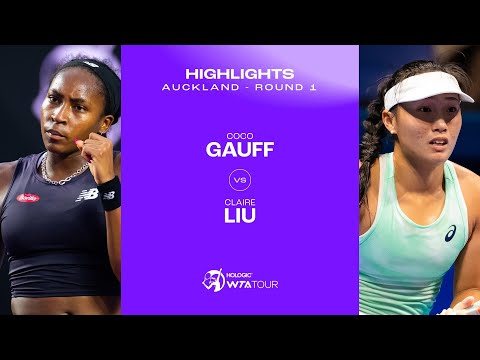 Coco Gauff vs. Claire Liu | 2024 Auckland Round 1 | WTA Match Highlights