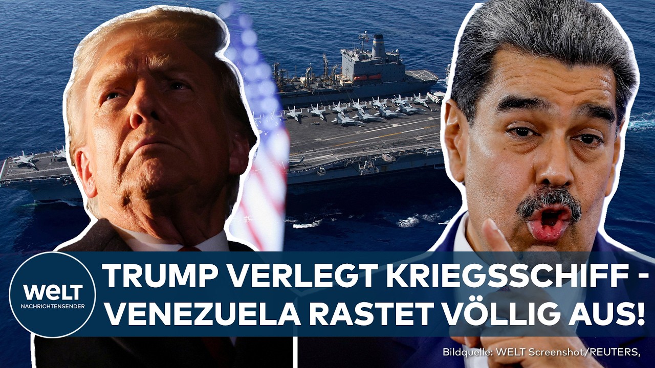 USA: Trump verlegt Kriegsschiff USS Gerald Ford in Karibik! Maduro flippt aus! Drogenkrieg eskaliert