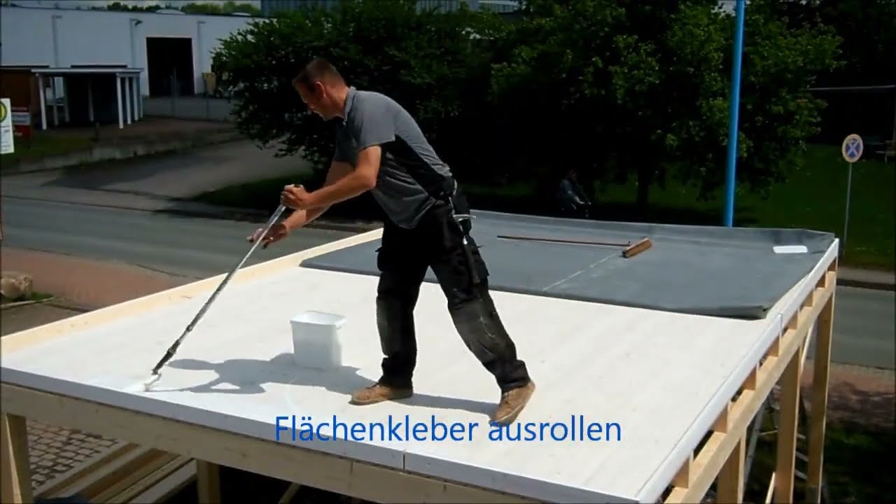 DACHPROTECT EPDM Dach erstellen - YouTube