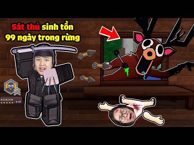 Bỏ 10000$ làm SÁT THỦ Sinh Tồn 99 Ngày Trong Rừng quái vật cứu em bé bị bắt cóc cùng bqThanh & Ốc