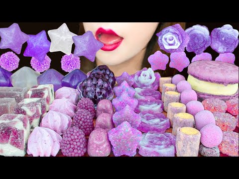 【ASMR】【咀嚼音 】PURPLE DESSERTS💕紫色のお菓子💕MUKBANG 먹방 食べる音 EATING SOUNDS NO TALKING