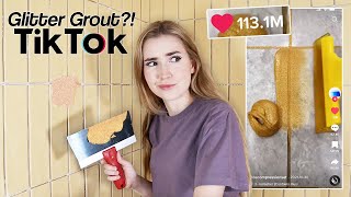 Testing VIRAL TikTok Renovation Products! *glitter grout, giant paint roller & MORE*