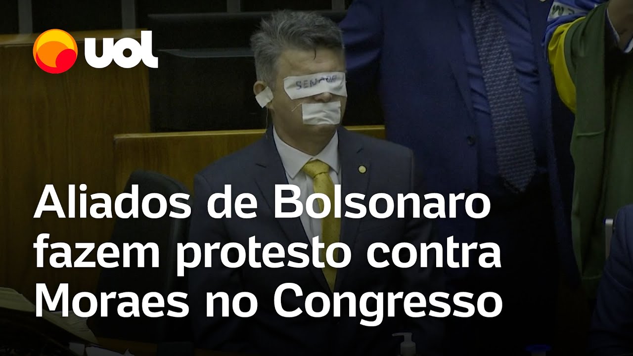 Aliados de Bolsonaro impedem sessões no Congresso em protesto contra Moraes e pró anistia