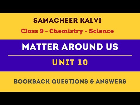 Matter Around Us Book back questions | Unit 10  | Class 9 |  | Science | Samacheer Kalvi