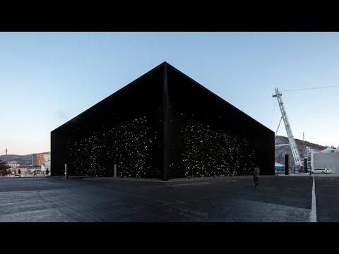 Asif Khan reveals super-dark Vantablack pavilion for Winter Olympics 2018