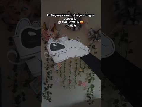 Letting my viewers design a dragon puppet for Halloween! (pt.5) #roadto2k#dragonpuppets #paperdragon