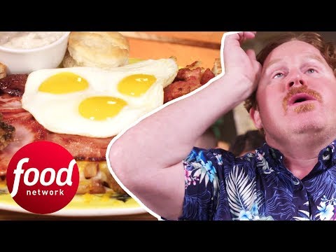 Casey Struggles To Finish This 3.5 LB Breakfast In 30 Minutes | Man v Food