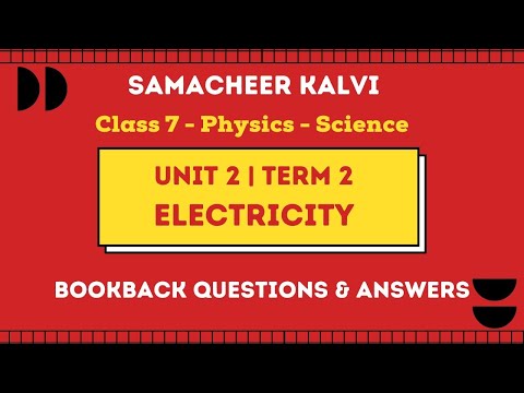Electricity Book Back Questions and Answers | Unit 2 | Class 7 | Physics | Science | Samacheer Kalvi