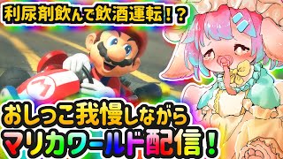 【おしがま】マリカワールドでも飲酒運転！おむつはいて利尿剤も飲んじゃうです！【マリオカートワールド】
