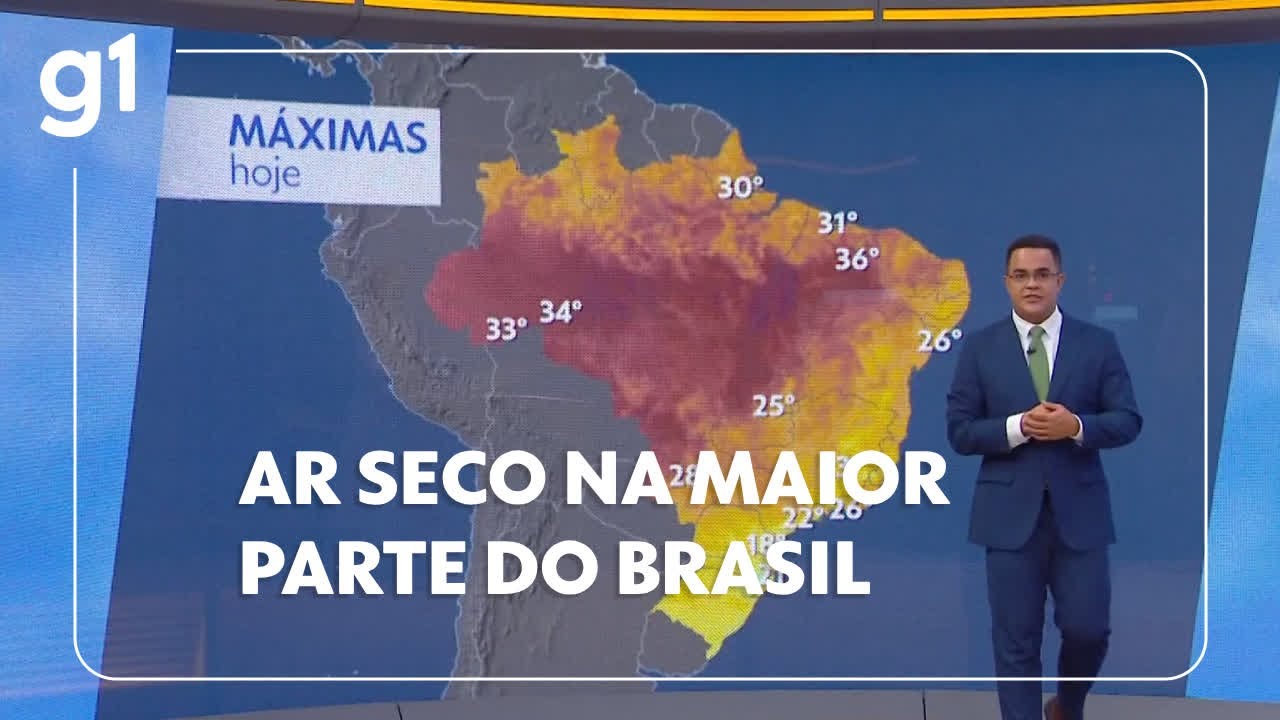 Previsão do tempo ar seco predomina maior parte do país nesta quinta 10