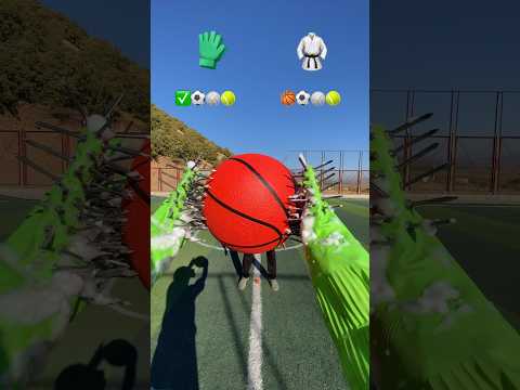 MARVELLOUS ASMR CATCH THE BALLS WITH NAILS GLOVES 🧤🏀⚽ #shorts #viralvideo #challenge