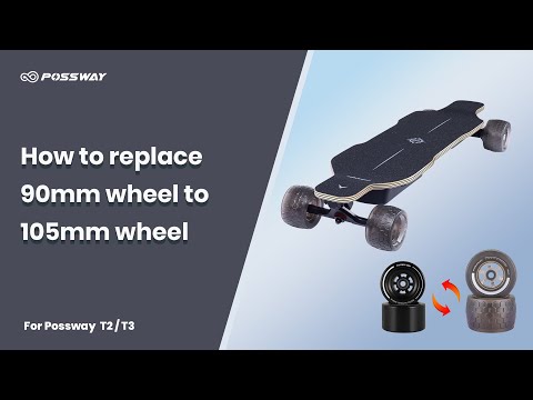 How to replace 90mm wheel to 105mm wheel for electric skateboard