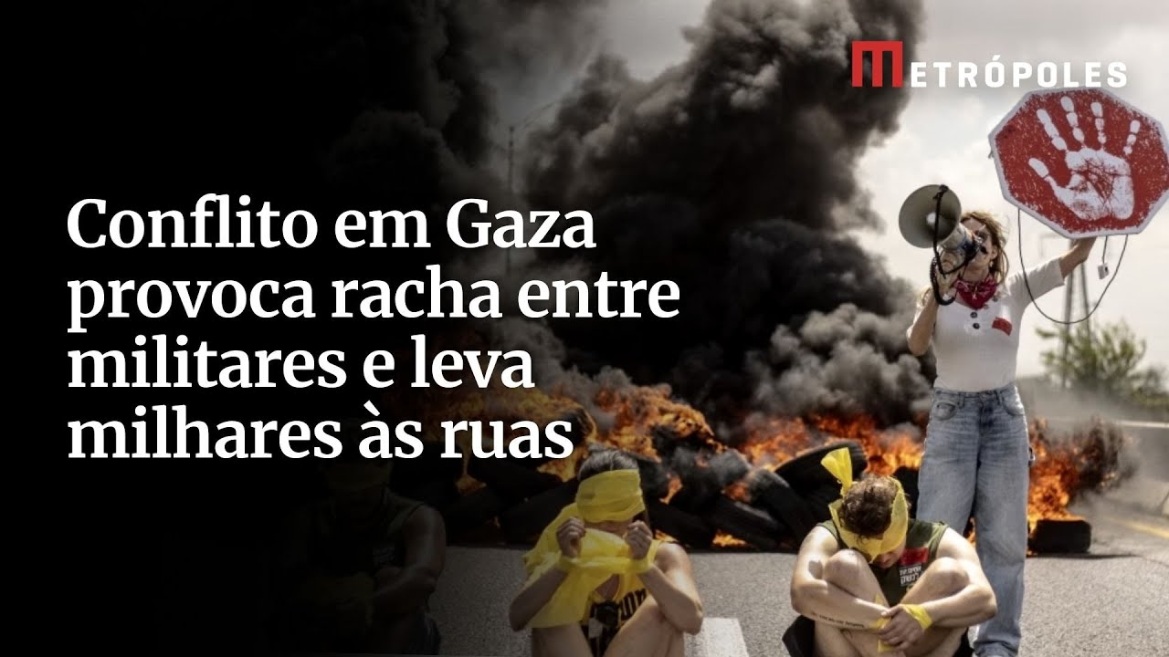 Conflito em Gaza provoca racha entre militares e leva milhares às ruas