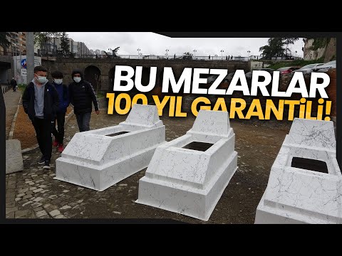 İlk Kez Trabzon’da Satışa Sunulan Fiberglass Mezarlar Dikkat Çekiyor