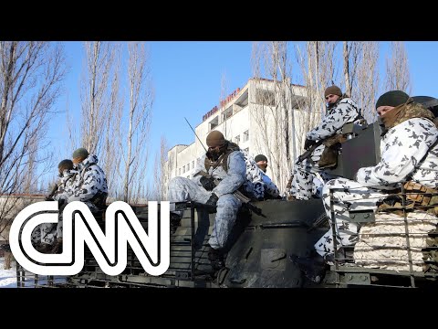 Tropas ucranianas fazem treinamentos militares em Chernobyl | JORNAL DA CNN