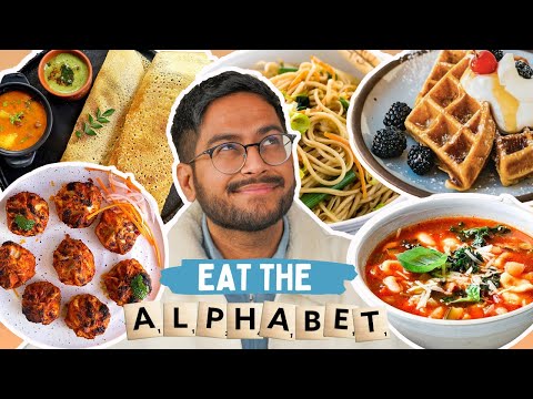 EATING THE ALPHABET FOOD CHALLENGE | FIRST VIDEO OF 2023 🥳 EATING CHALLENGE