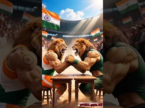 इंडियन शेर और पाकिस्तान शेर दोनो मे दहारने का हुई कंपटीशन #shorts #shotsfeed #lion #india