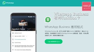 Whatsapp business 有咩function？