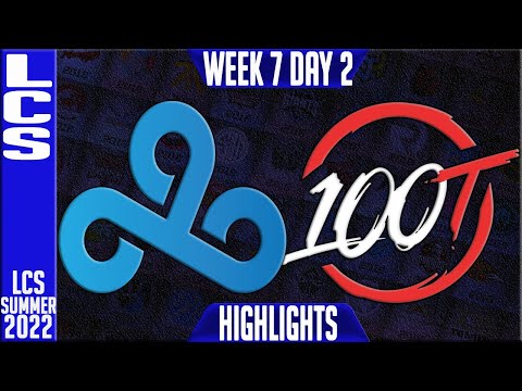 C9 vs 100 Highlights | LCS Summer 2022 W7D2 | Cloud9 vs 100 Thieves