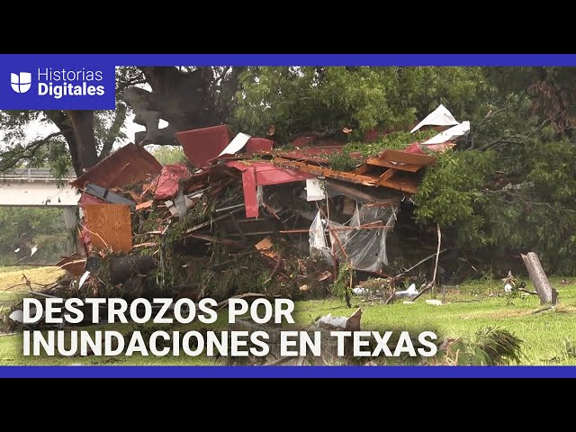 Casas reducidas a escombros mientras avanzan labores de rescate tras inundaciones en Kerrville