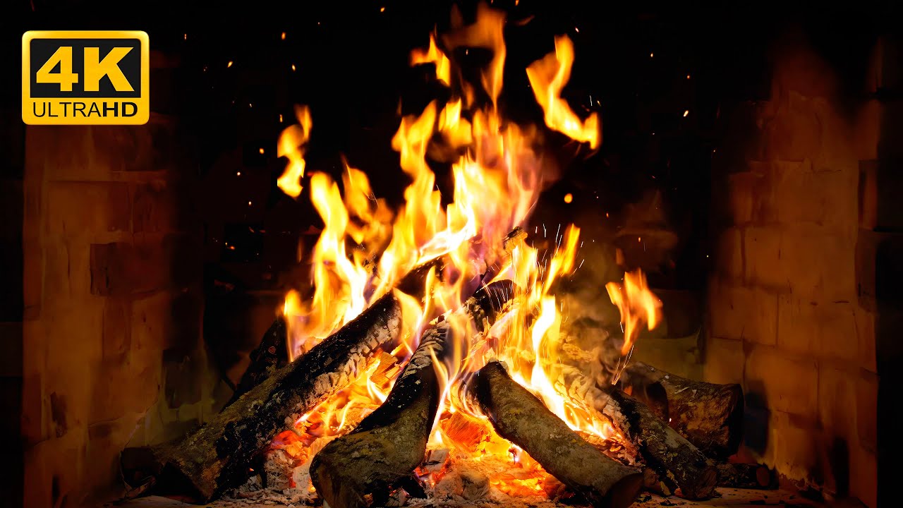 🔥 The Most Cozy Fireplace with Relaxing Flames and Gentle Wood Pops for Serene Winter Holidays