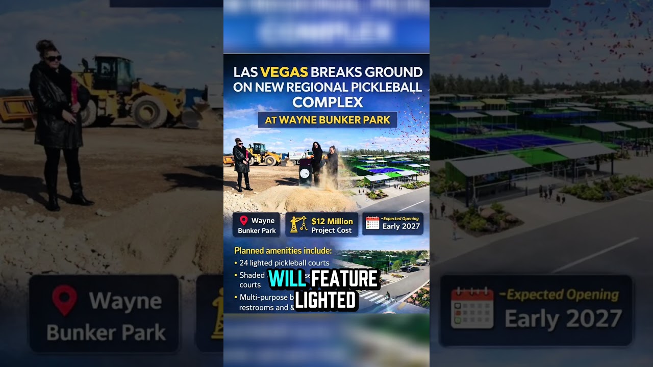 A new $12 million, 24-court public pickleball complex is currently under construction in Las Vegas