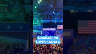 HUGE Crowd for KAMALA In Madison, Wisconsin