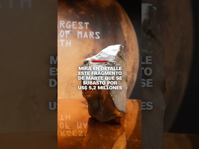 Mira en detalle este fragmento de Marte que se subastó por US$ 5,2 millones