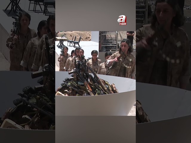 İŞTE PKK'LI TERÖRİSTLERİN SİLAHLARI YAKTIĞI AN! #haber #gündem #shorts