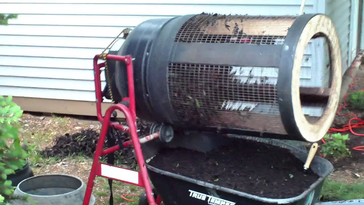 Compost Dirt Rotary Sifter Youtube