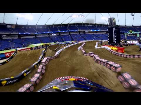 GoPro HD: James Stewart Practice 2013 Monster Energy Supercross from Minneapolis 