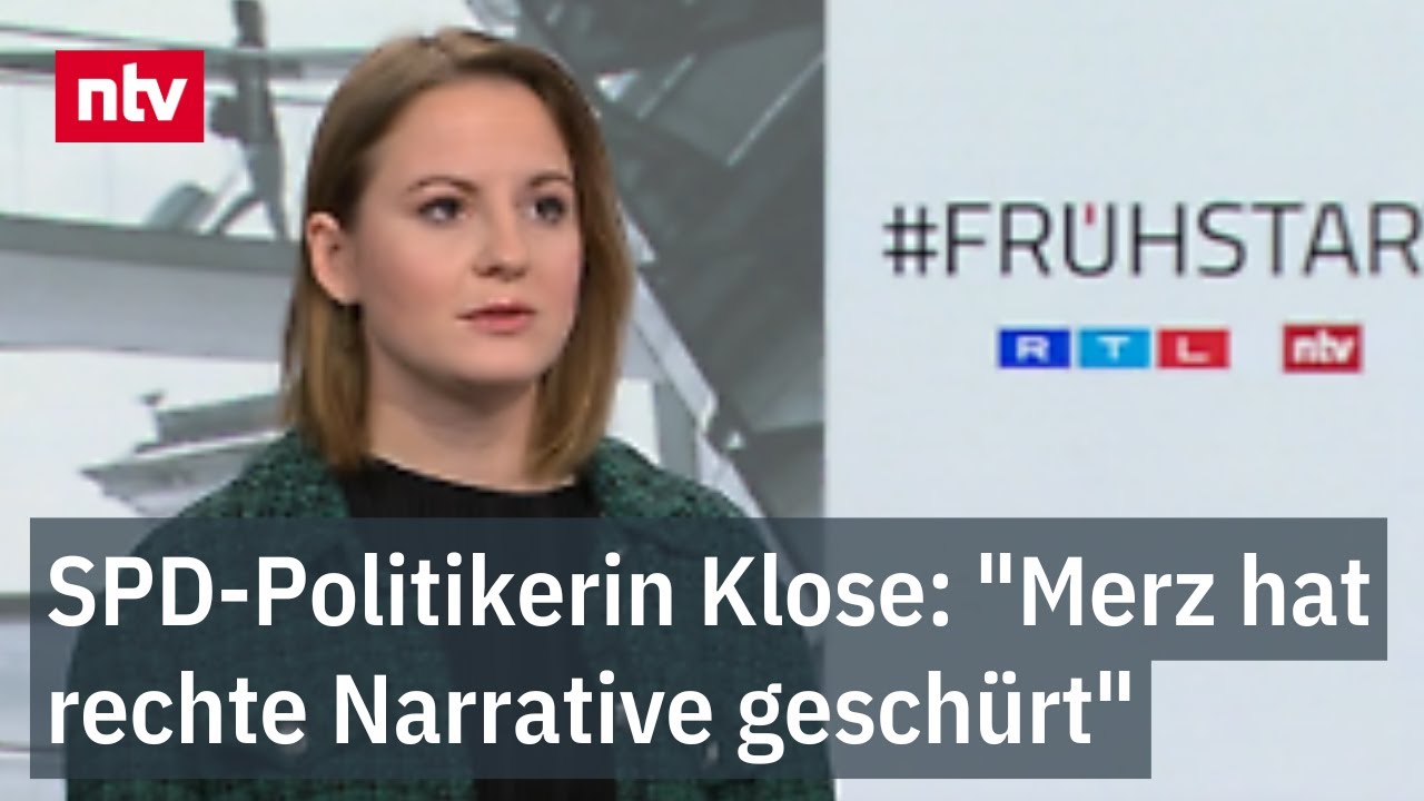 SPD-Politikerin Klose: "Merz hat rechte Narrative geschürt"