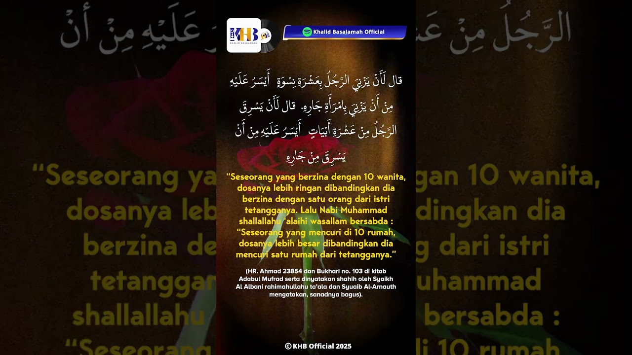 PELANGGARAN TERHADAP TETANGGA DI HUKUM BERLIPAT - KHALID BASALAMAH