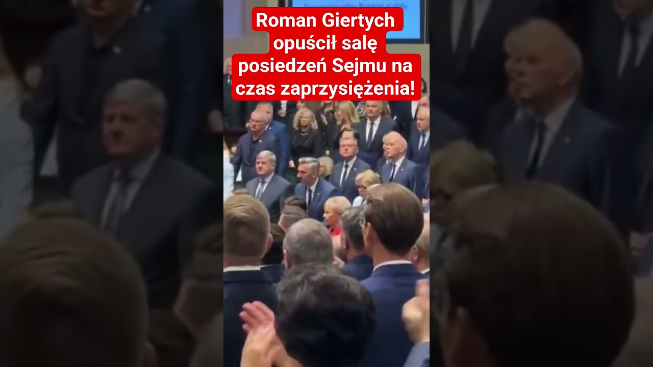 Roman Giertych opuścił salę posiedzeń Sejmu na czas zaprzysiężenia!