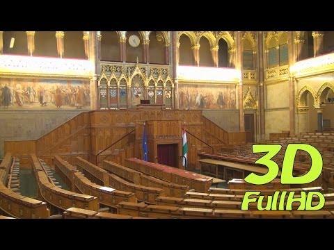 [3DHD] Walking Tour/Gyalogtúra: Parliament / Országház, Budapest, Hungary / Magyarország