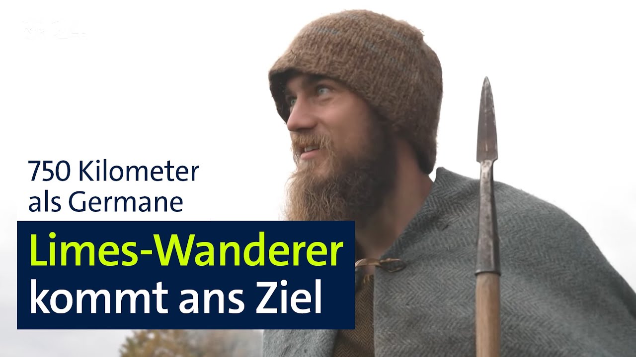 750 Kilometer Limes-Wanderweg als germanischer Krieger – so war die Ankunft | Abendschau | BR24