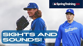 Dodgers Spring Training Highlights Feb 10, Tyler Glasnow First Bullpen, Shohei Ohtani Workout