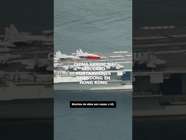 China exhibe su moderno portaaviones Shandong en Hong Kong
