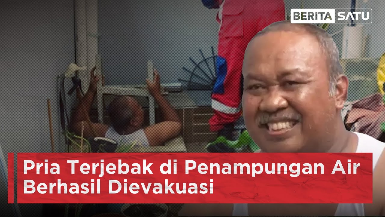 Pria Terjebak di Penampungan Air Berhasil Dievakuasi | Beritasatu