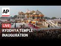 Ayodhya LIVE: Inauguration of the temple for the Hindu god Ram in India